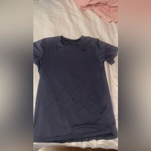 Dark blue Nike short sleeve compression shirt